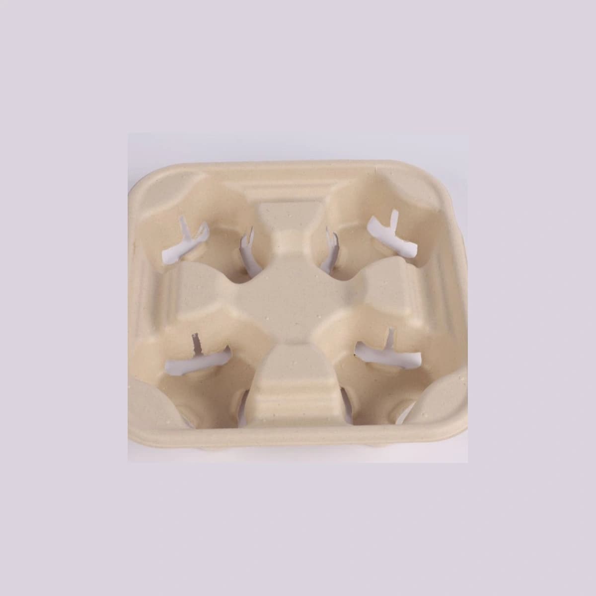 [300 ct] 4-Cup Molded Fiber Drink Carriers | 8-32 oz cups product image