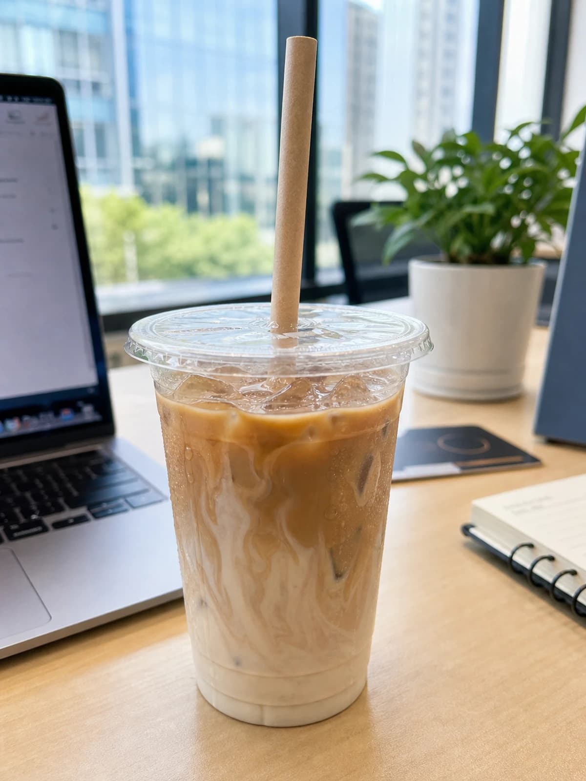 [1,000 ct] 12 oz Clear Plastic Cold Cups | PET | 98 mm in use case scene