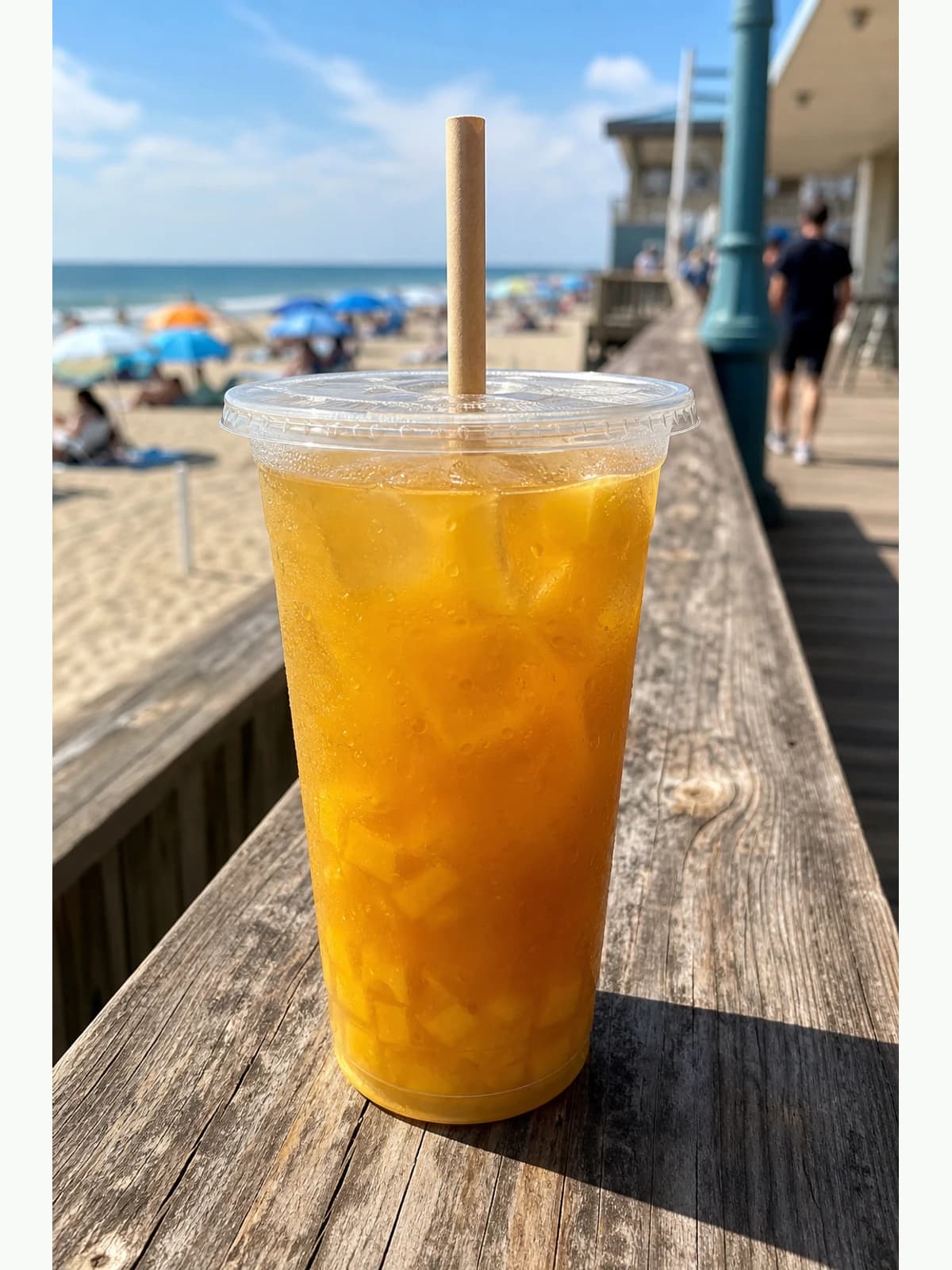 [1,000 ct] 20 oz Clear Plastic Cold Cups | PET | 98 mm in use case scene