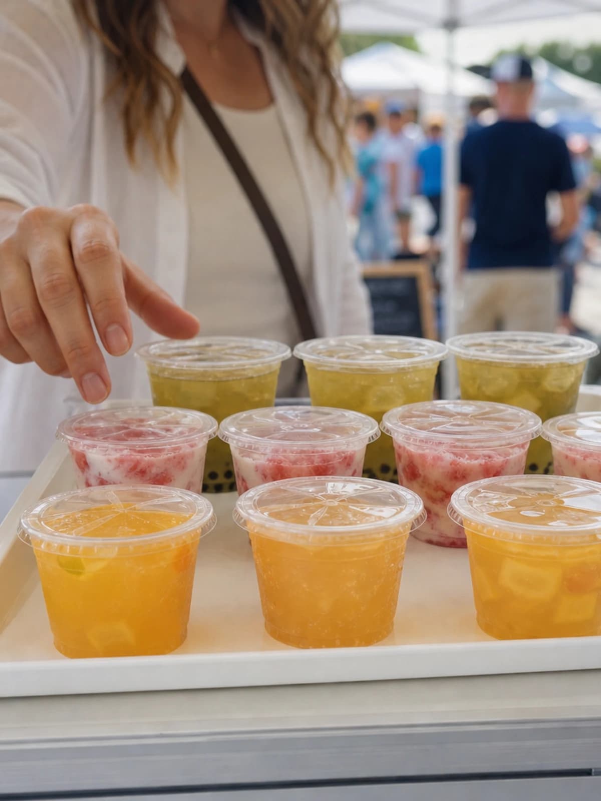 [1,000 ct] 9 oz Clear Plastic Cold Cups | PET | 95 mm in use case scene