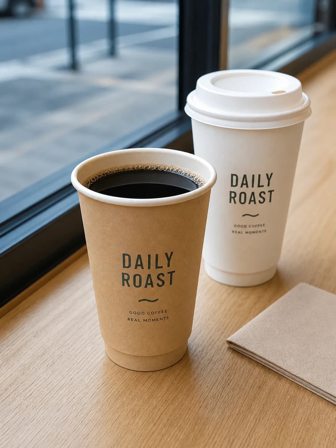 [500 ct] 8 oz Double Wall Paper Hot Cups | 80 mm card image