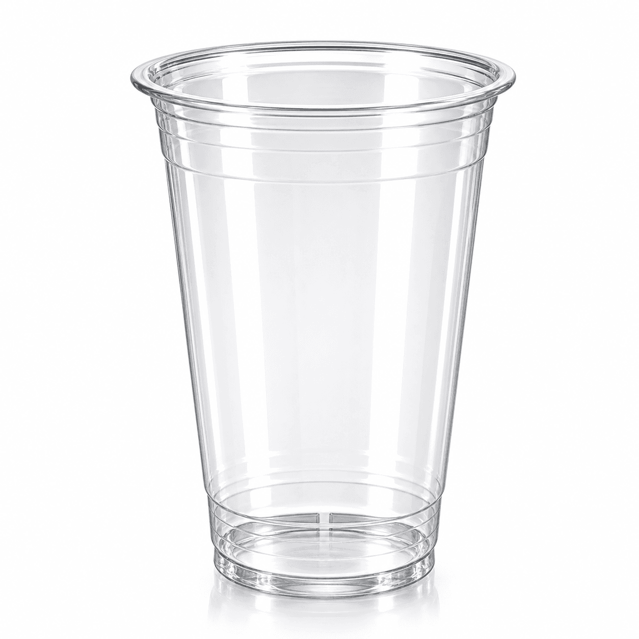 Clear 20 oz boba cup shown for bubble tea size and PET rim fit planning
